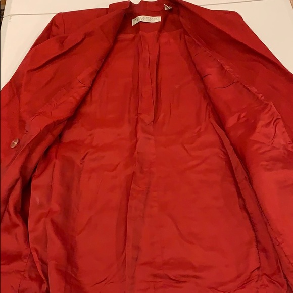 Vintage Red Linen Blazer 90s Size 8 - Picture 4 of 5